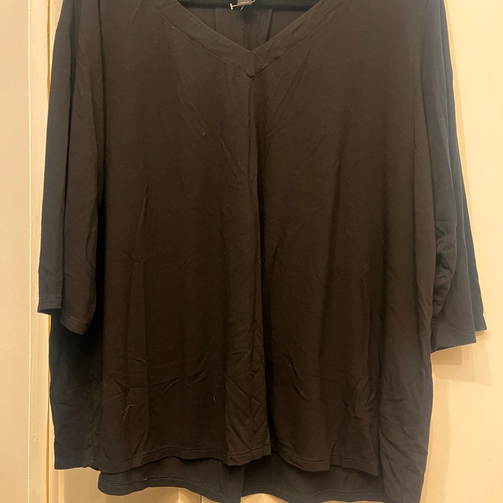 J. Jill Black V-Neck Long sleeve t-shirt